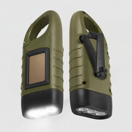 Hand Crank Solar Flashlight